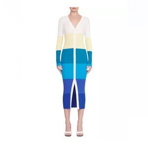 NWT Staud Shoko Pacific Stripe Sweater Dress Sweaterdress